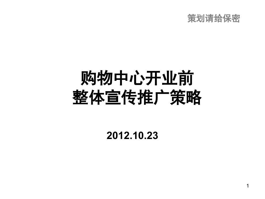 武汉光谷青年城购物中心开业前整体宣传推广策略52p课件_第1页