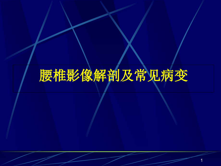 腰椎影像解剖及常见病变演示课件_第1页