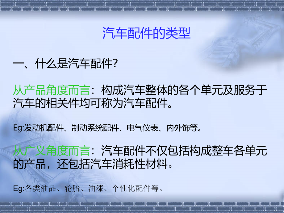 汽车配件营销与管理教学课件_第1页