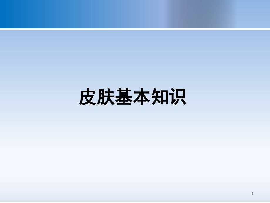 皮肤基本知识教学课件_第1页