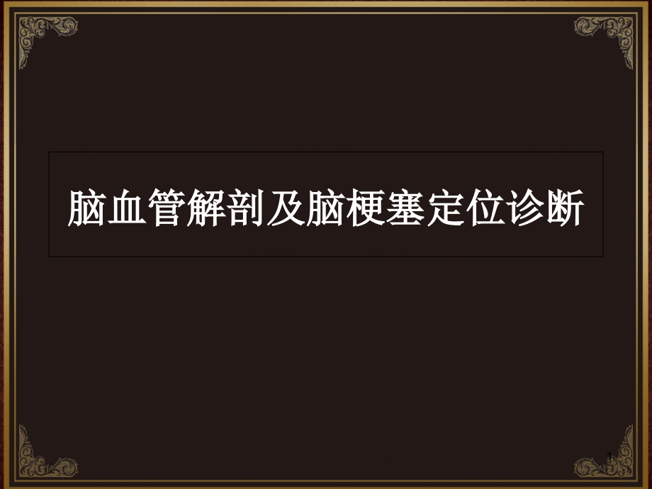 脑血管解剖及脑梗塞定位诊断动脉系统课件_第1页