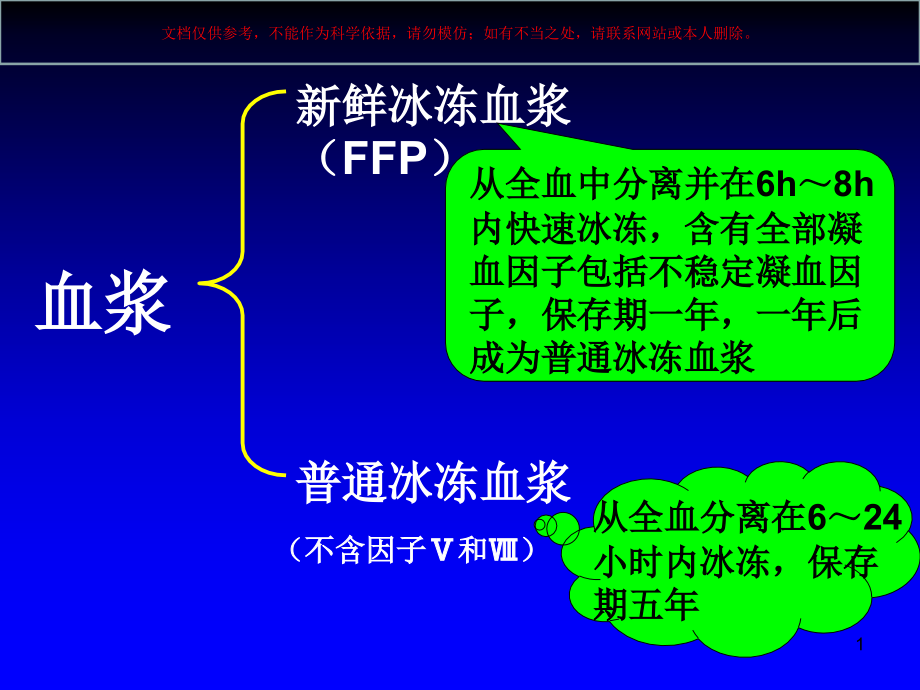 血浆的临床应用ppt课件_第1页