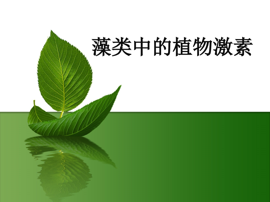 藻类中的植物激素分析课件_第1页