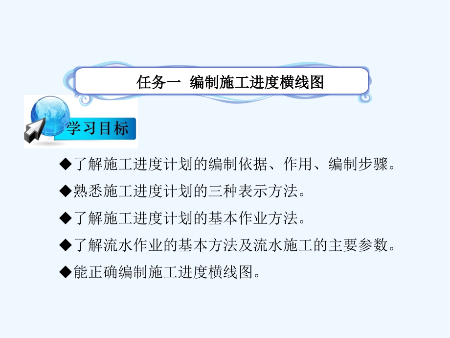 模块三施工进度计划的编制课件_第1页