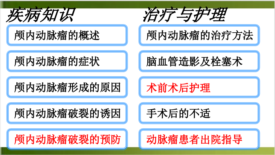 颅内动脉瘤健康宣教课件_第1页