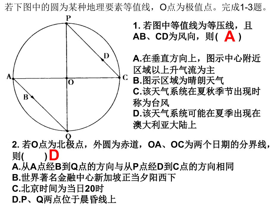 正午太阳高度和等太阳高度线专题复习课件_第1页