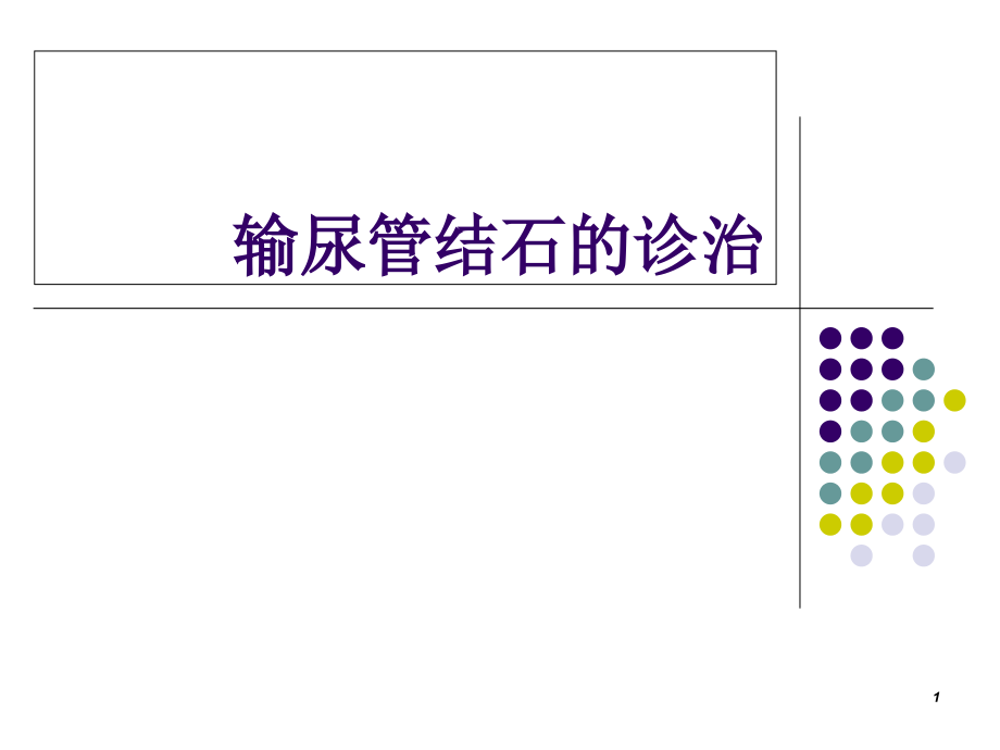 输尿管结石的诊治课件_第1页