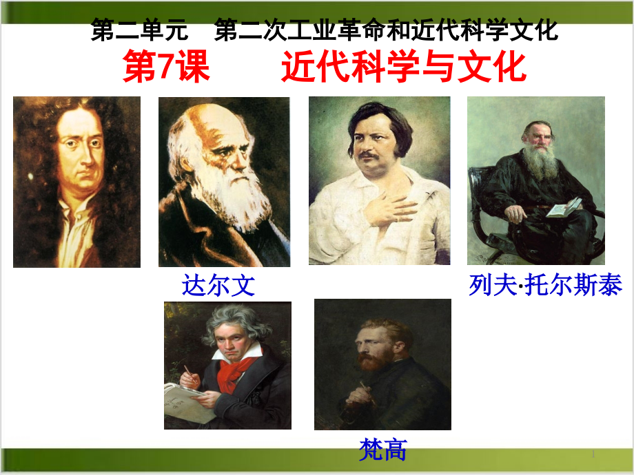 近代科学与文化教学分析（部编版）课件_第1页