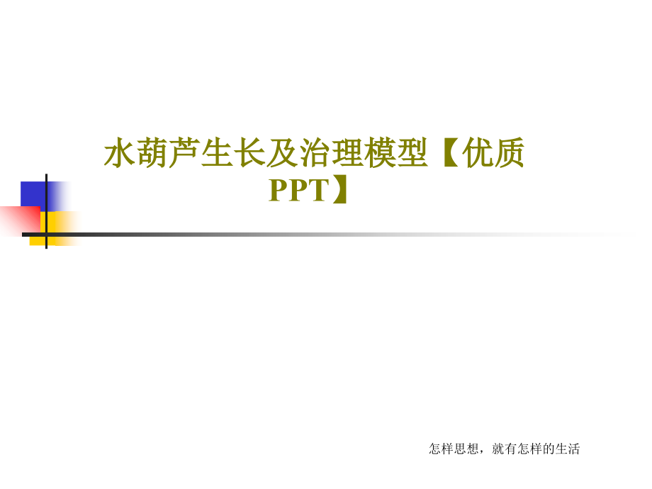 水葫芦生长及治理模型【优质】教学课件_第1页