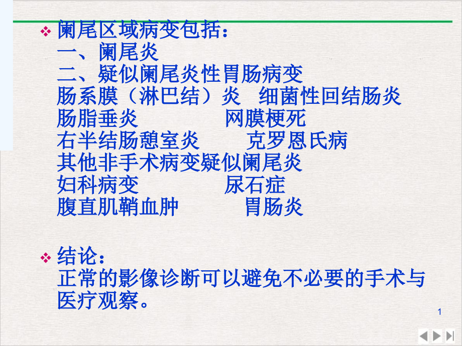 阑尾炎与疑似阑尾炎病变影像表现课件_第1页