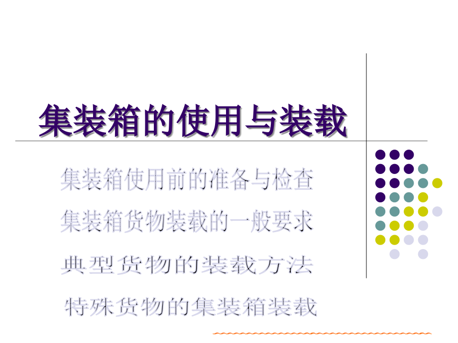 集装箱的使用与装载课件_第1页