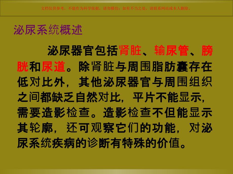 泌尿生殖正常和基本病变影像表现培训课件_第1页