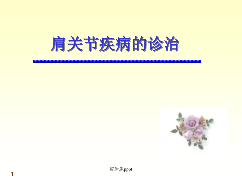 肩关节疾病的诊治完整版本课件_第1页