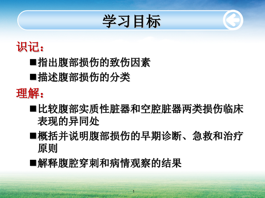 腹部损伤病人的护理主题讲座ppt课件_第1页