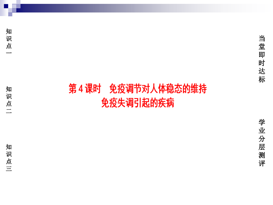 苏教版必修3人体内环境的稳态第4课时免疫调节对人体稳态的维持免疫失调引起的疾病ppt课件_第1页