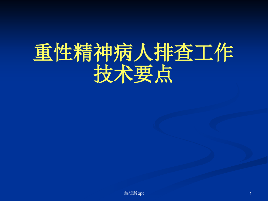 重性精神病人排查工作要点课件_第1页