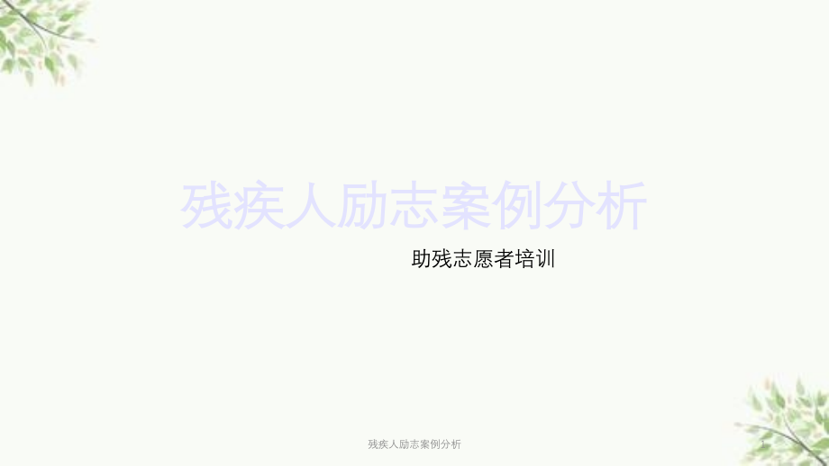 残疾人励志案例分析课件_第1页