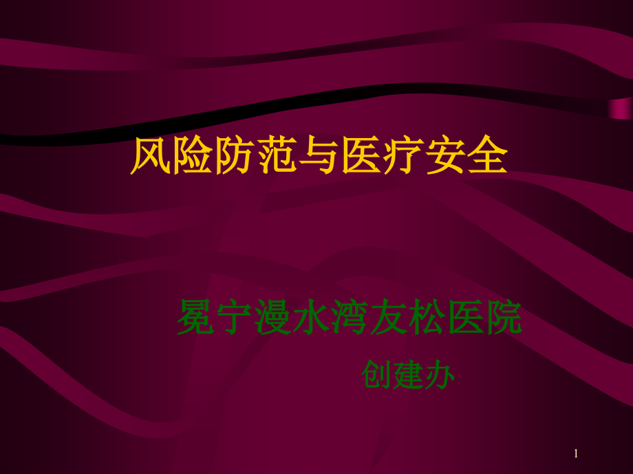 风险防范与医疗安全概述课件_第1页