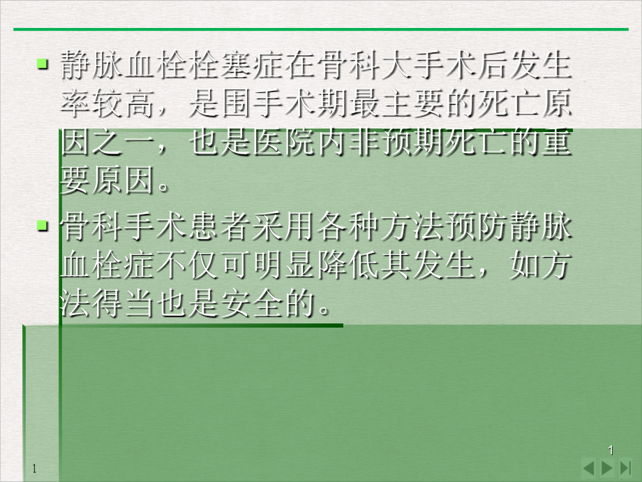 骨科手术后医院内静脉栓塞的预防课件_第1页