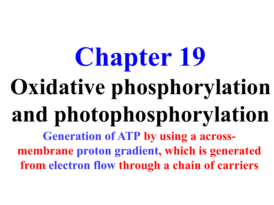 清华大学生物化学课件氧化磷酸化和光合磷酸化2讲述_第1页