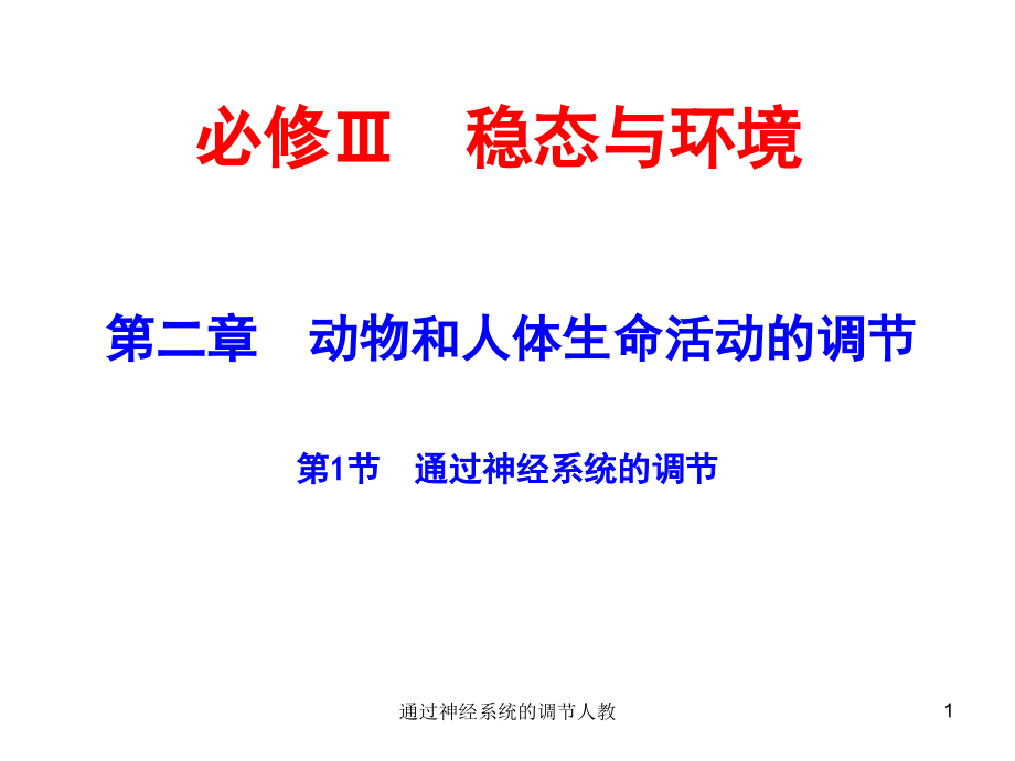 通过神经系统的调节人教ppt课件_第1页