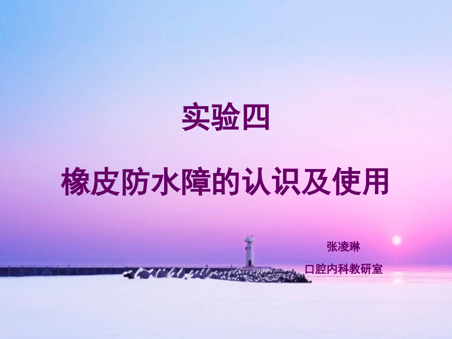 橡皮障教学讲解课件_第1页