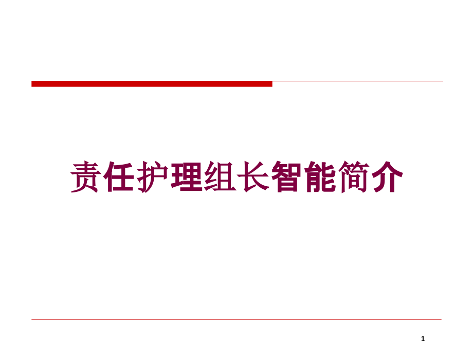 责任护理组长智能简介培训ppt课件_第1页