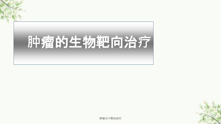 肿瘤分子靶向治疗ppt课件_第1页