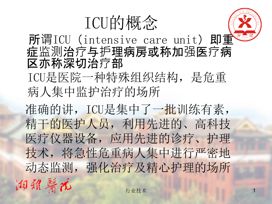 重症监护：ICU的设置与管理、危重病人监护、检测课件_第1页