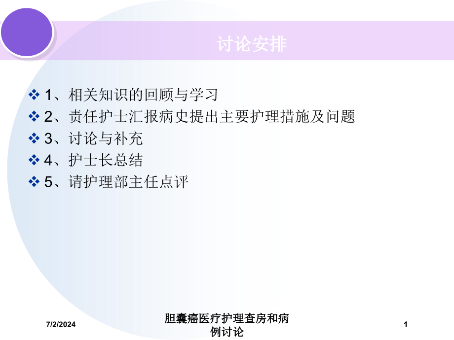 胆囊癌医疗护理查房和病例讨论培训ppt课件_第1页