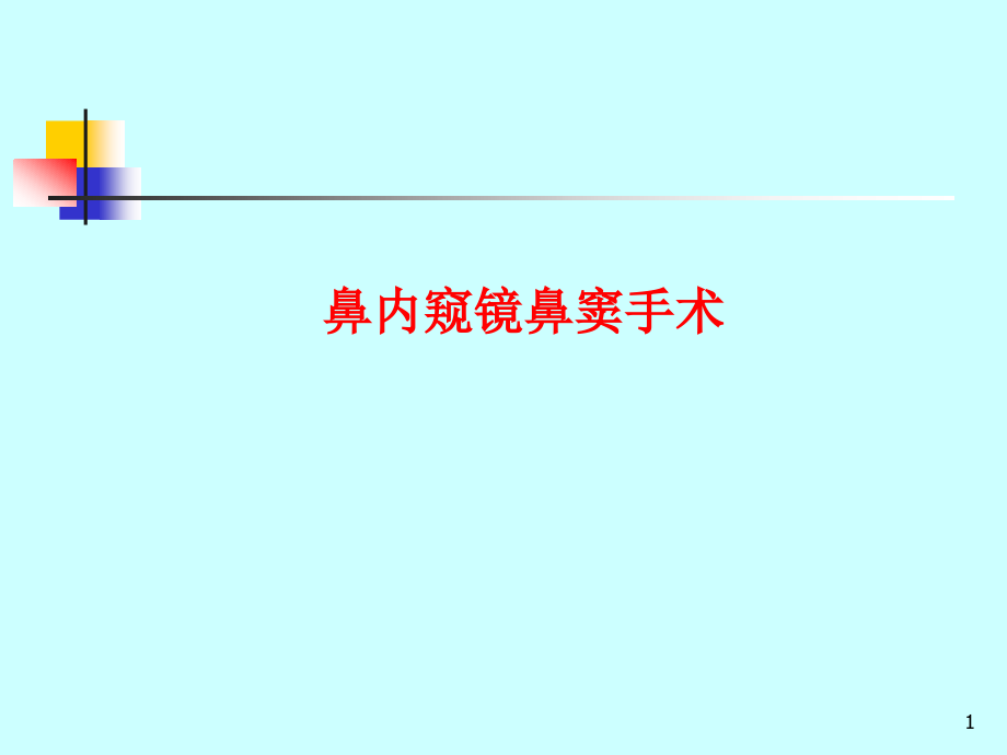 鼻内窥镜鼻窦手术学习课件_第1页