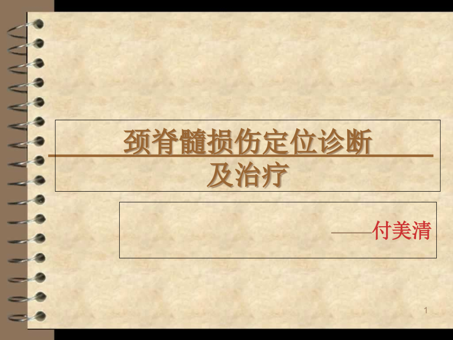 颈脊髓损伤定位诊断及治疗原则课件_第1页