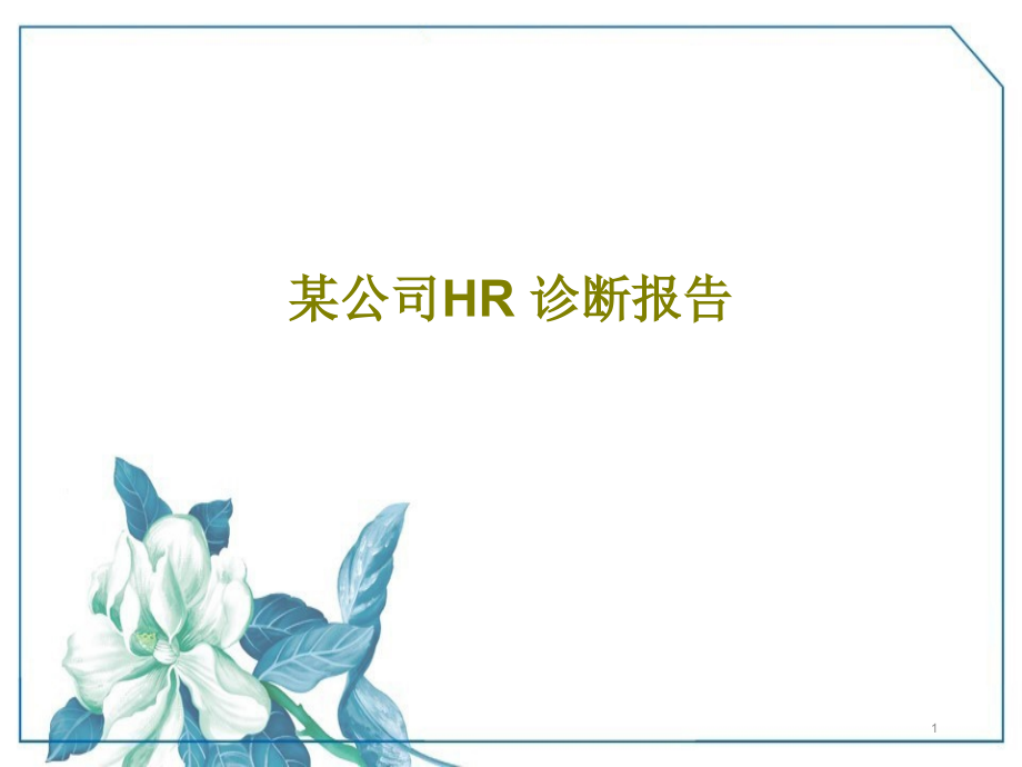 某公司HR-诊断报告课件_第1页