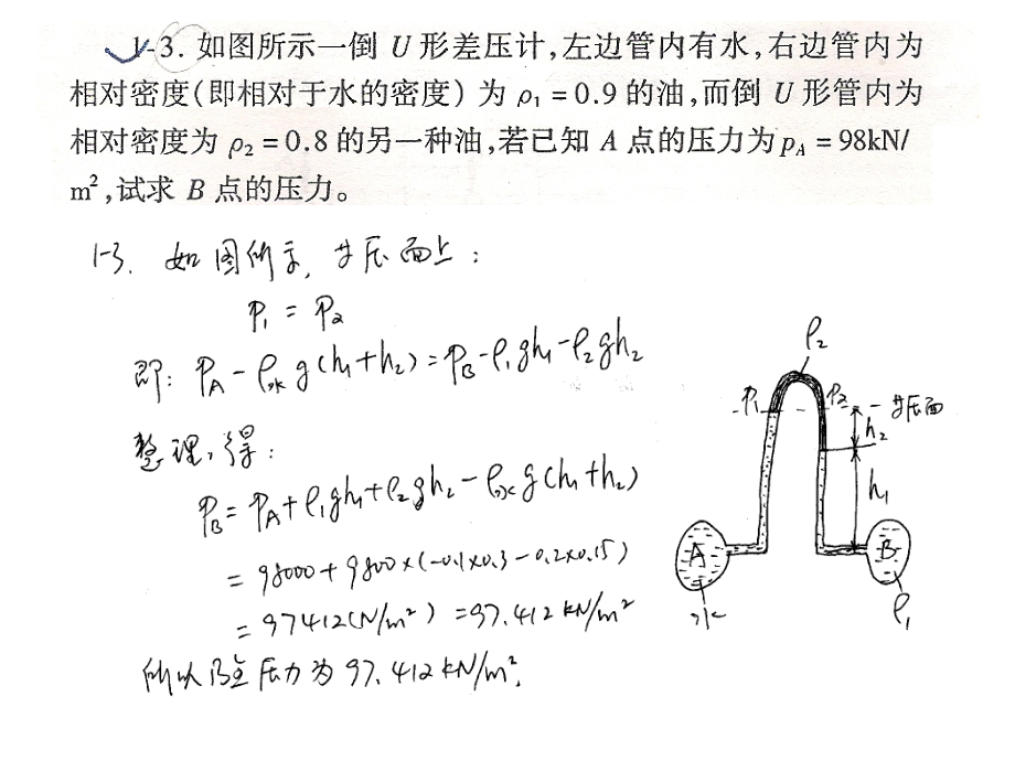 流体力学习题答案课件_第1页