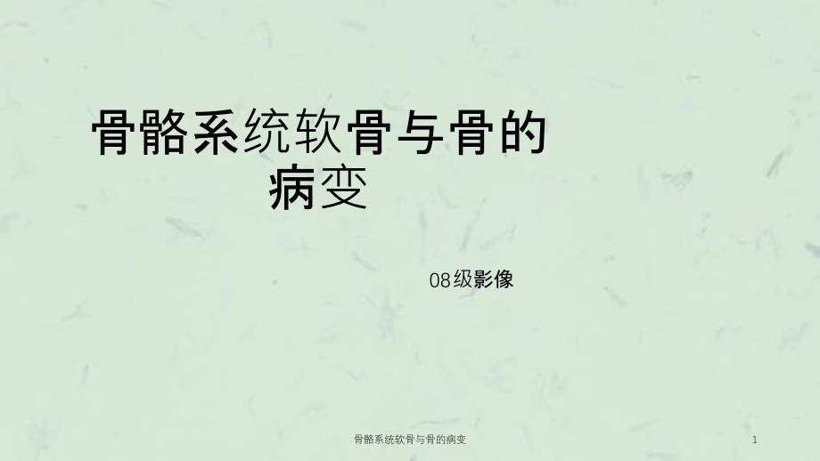 骨骼系统软骨与骨的病变ppt课件_第1页