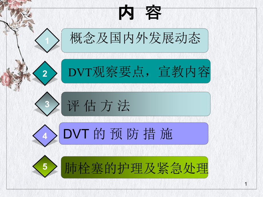 深静脉血栓及肺栓塞的预防授课课件_第1页