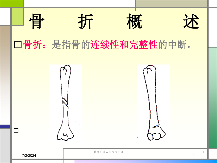 肢骨折病人的医疗护理培训ppt课件_第1页