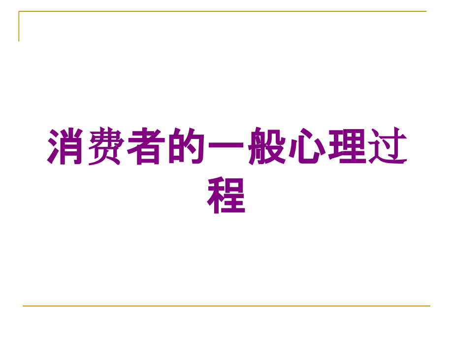 消费者的一般心理过程培训课件_第1页