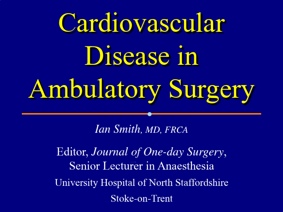 高血压英文ppt课件CardiovascularDiseaseinAmbulatory_第1页