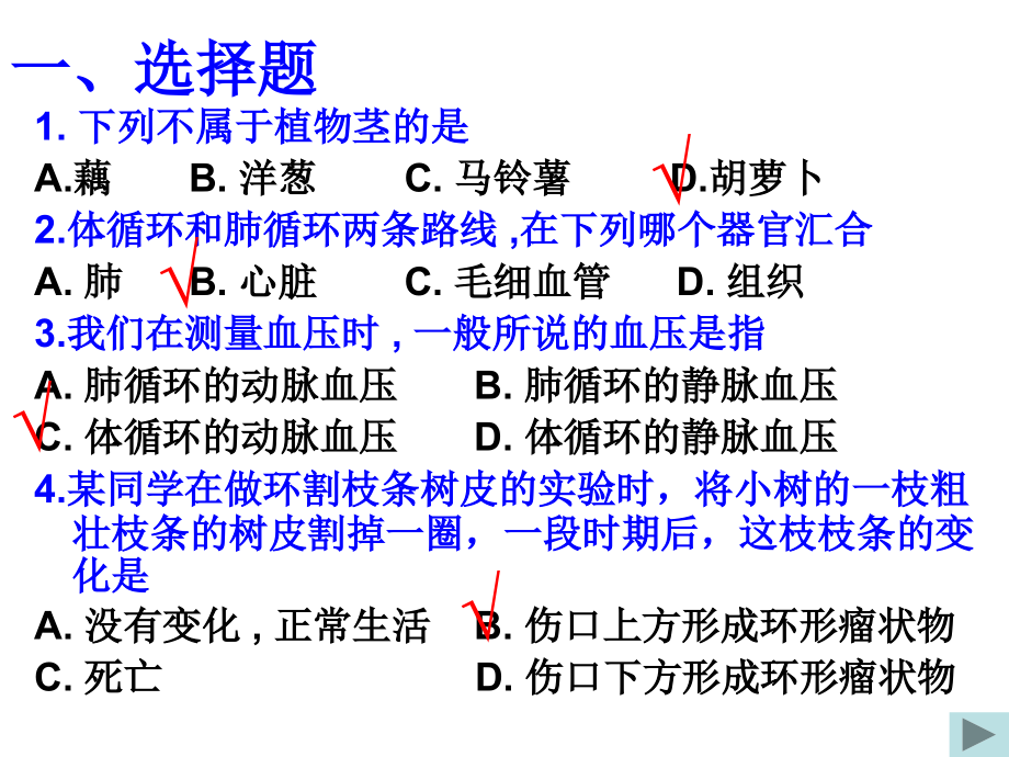 生物初一第二学期期末复习题gai课件_第1页