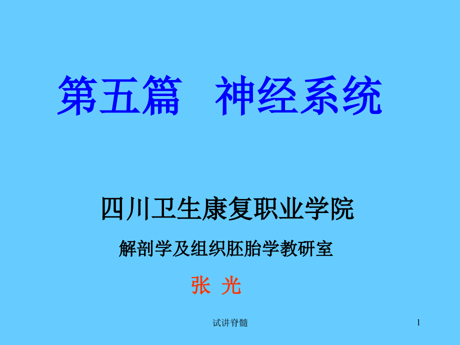 试讲脊髓ppt课件_第1页