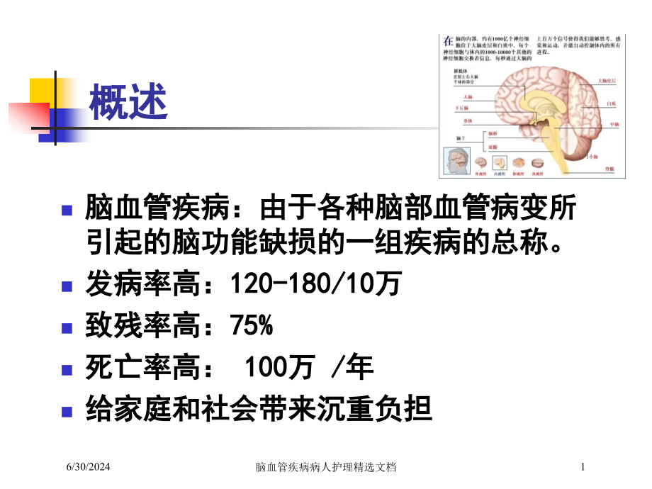 脑血管疾病病人护理文档培训ppt课件_第1页