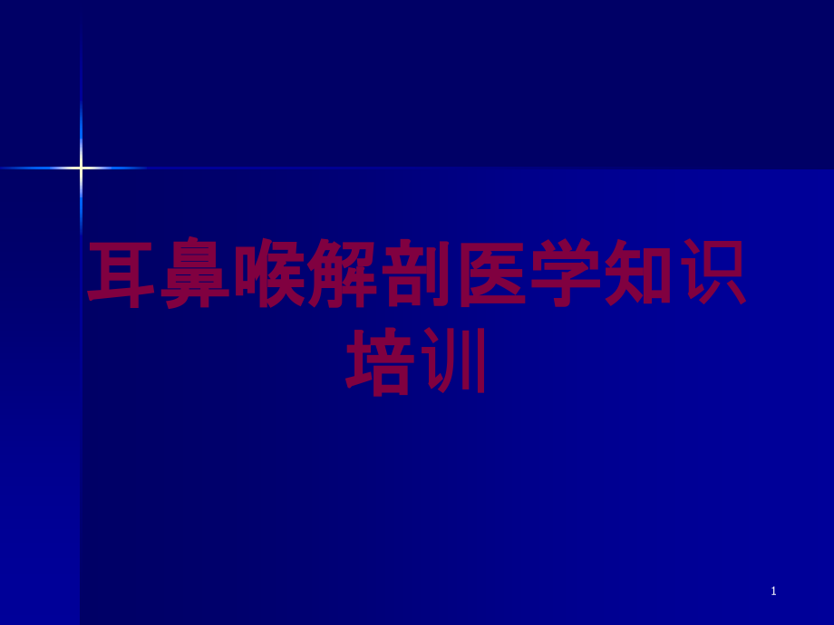 耳鼻喉解剖医学知识培训培训ppt课件_第1页