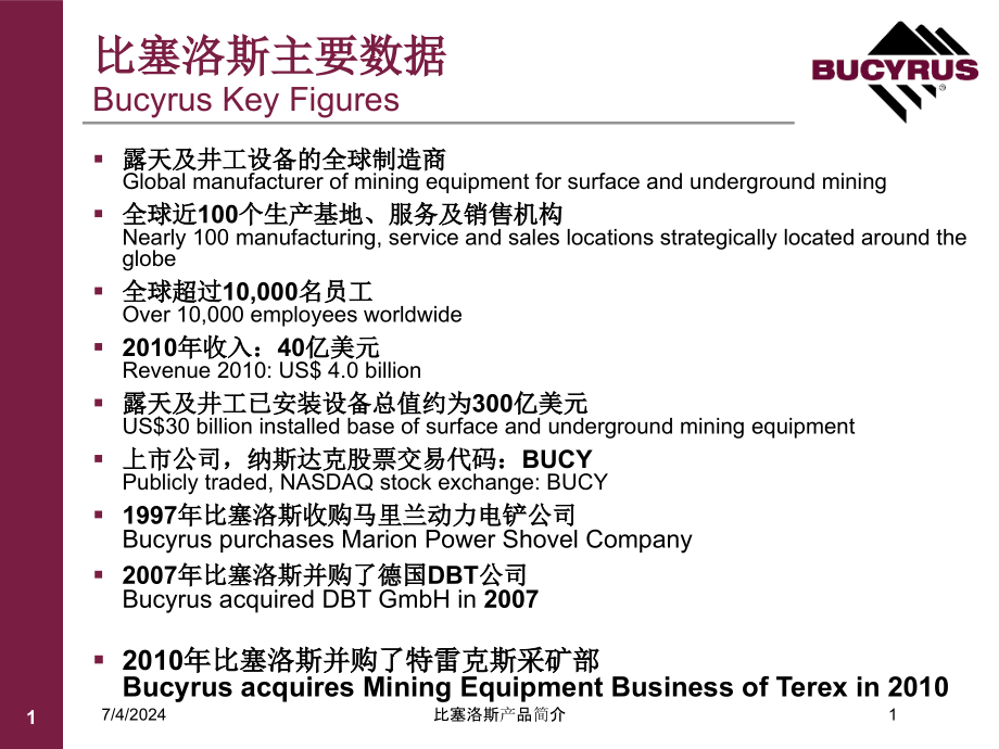 比塞洛斯产品简介培训课件_第1页