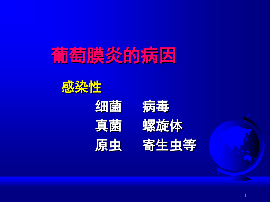 葡萄膜炎的病因分类和诊断课件_第1页