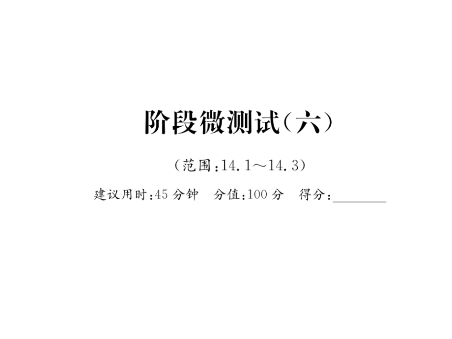 沪粤版9上物理阶段微测试6含答案课件_第1页