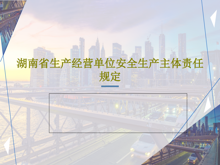 湖南省生产经营单位安全生产主体责任规定教学课件_第1页