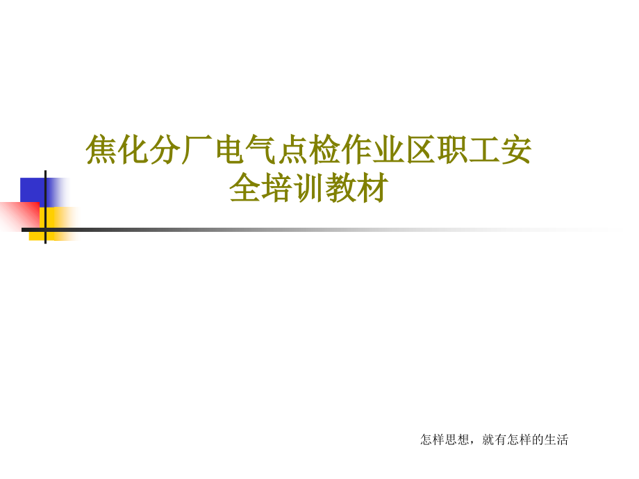 焦化分厂电气点检作业区职工安全培训教材课件_第1页