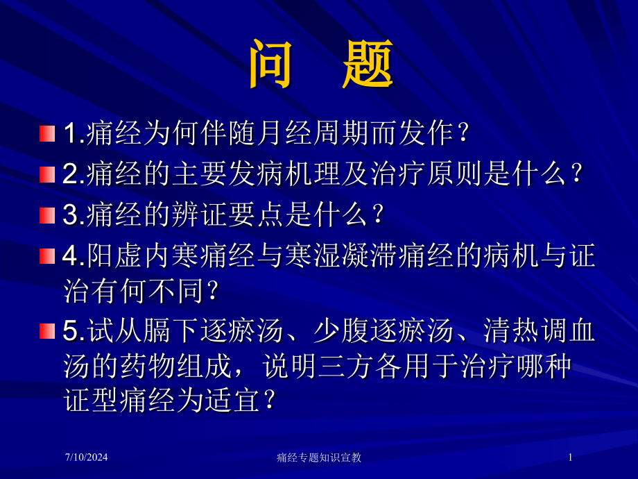 痛经专题知识宣教培训课件_第1页