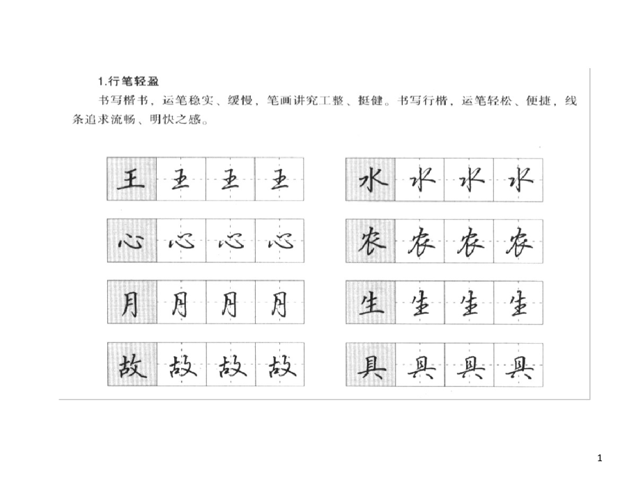 硬笔书法行楷入门课件_第1页